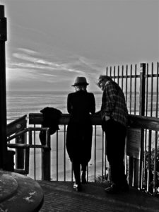 Old Couple Looking at the Beach